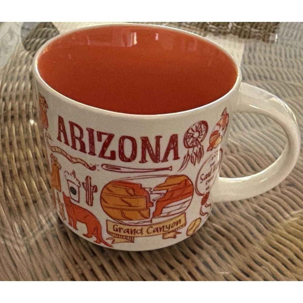 New Starbucks 2018 Been There Series Arizona Mug 14oz Yellow Orange Grand Canyon